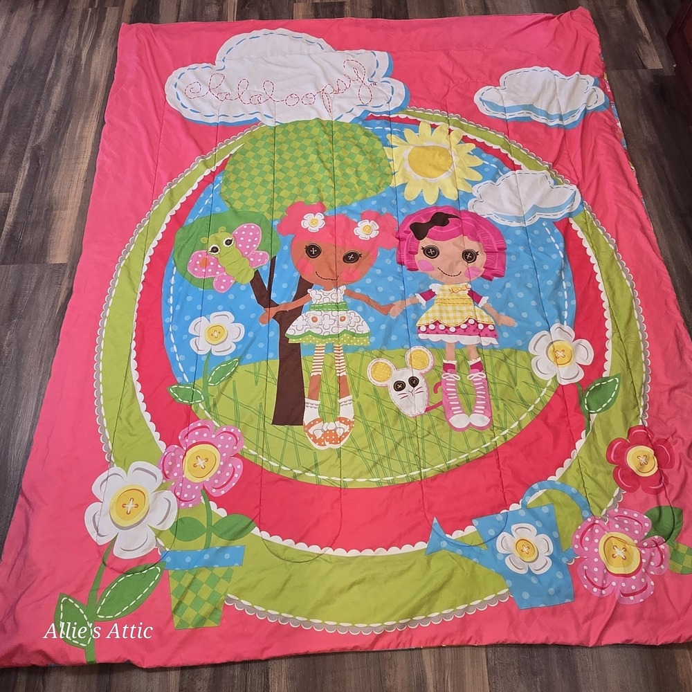 Lalaloopsy Blanket Full/Twin Comforter Double Sided Pink Girls Room Dolls 85x70
